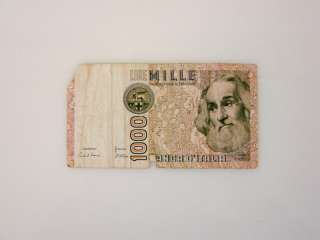 1982 Italy Mille Lire $1000 Bill Note Currency  