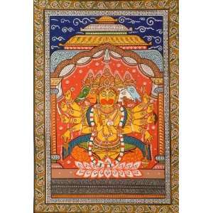 Art for the Sake of God   Paata Painting on Tussar Silk Fabric   Folk 