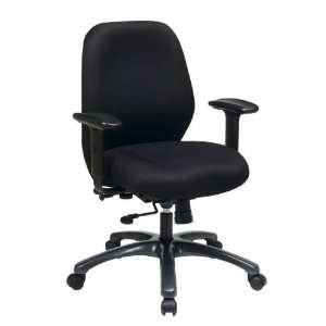   Hour Ergonomic Chair with 2 to 1 Synchro Tilt in Black/Metal 54666 231