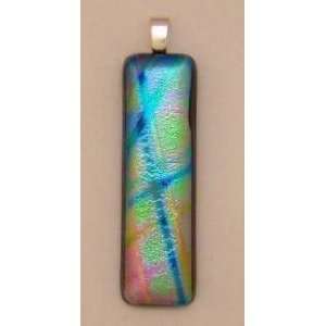  Pastel Shimmer Dichroic Art Glass Pendant 