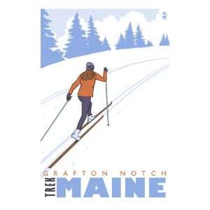   Skier, Grafton Notch, Maine Giclee Poster Print, 24x32