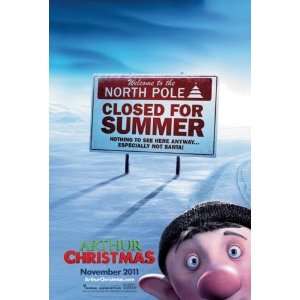  Arthur Christmas Movie Poster Single Sided Original 27x40 