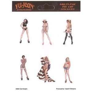 Keith Garvey   Pin Up Girl Set #2   Multi Pack of 6 Mini Stickers 