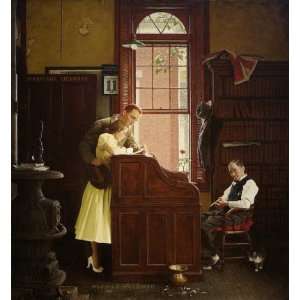  Marriage License Poster Print on Canvas by Norman Rockwell 
