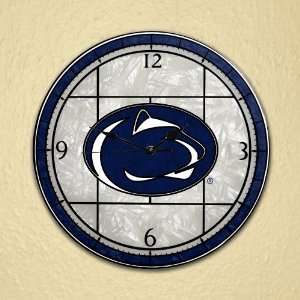  12in Art Glass Clock Penn State