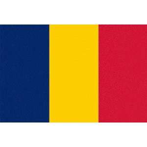  Chad Flag Clear Acrylic Keyring 2.75 inches x 2 inches 