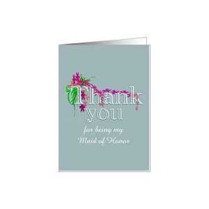  Thank you, Maid of Honor, Flower bouquet Card Health 