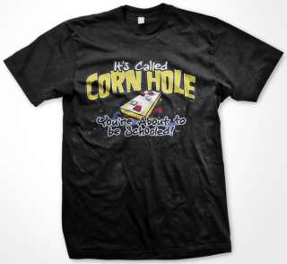   Cornhole Youre About to be Schooled Mens Funny Game T Shirt Tee