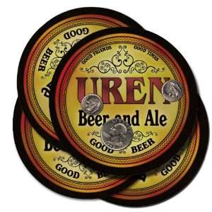  UREN Family Name Beer & Ale Coasters 