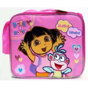   Dora The Explorer Dora & Boots Hello Hola Pink Lunch Bag Toys & Games