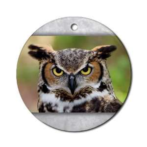 Ornament (Round) Great Horned Owl 