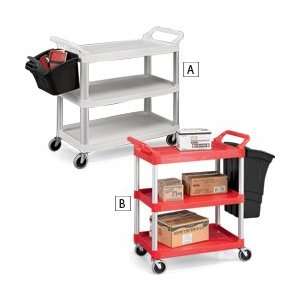 RUBBERMAID Xtra Carts with Aluminum Uprights   Gray  
