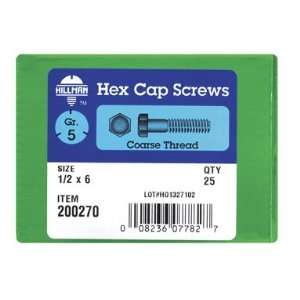 Hillman Fasteners 25Pk 1/2 13X6 Cap Screw 200270 Cap Screws Grade #5 