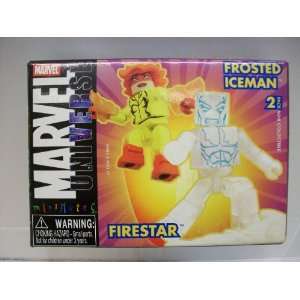   Universe Minimates Series 11 Firestar & Frosted Ice Man Toys & Games