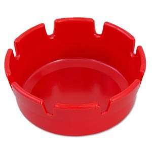  4 1/4 Red Plastic Ashtray 6/Pack Automotive