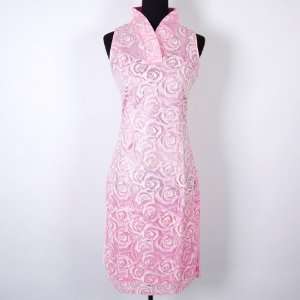  Shanghai Tone® Floral Chinese Mini Dress Cheongsam Pink 