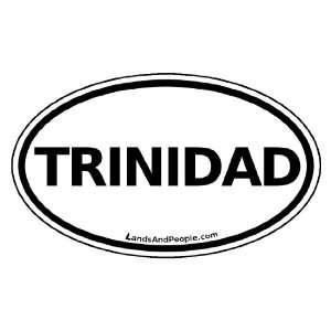  Trinidad Island Caribbean Car Bumper Sticker Decal Oval 