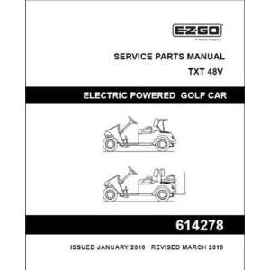 EZGO 614278 2010 Current Service Parts Manual for E Z GO Electric 48V 