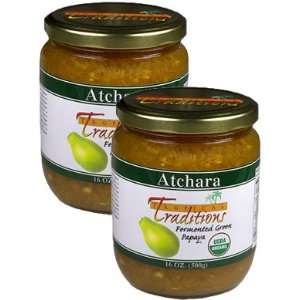  2 jars of Atchara   Organic Fermented Papaya   16 oz. each 