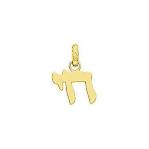 18K Yellow Gold   Chai Living Hebrew Pendant Jewelry