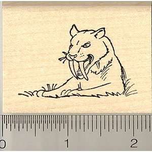  Smilodon, Saber Toothed Tiger Rubber Stamp Arts, Crafts 