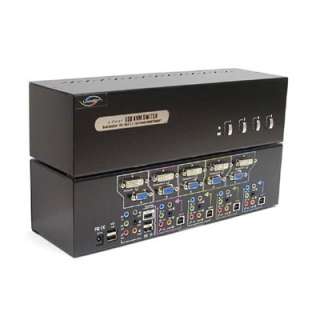 LINKSKEY LDV DM714AUSK 4 port dual monitor kvm w/cables  