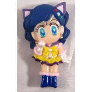 Sailor Moon 1.75 Cat Mercury Figure Magnet Gashapon   Bandai Japan 