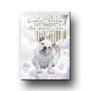 English Bulldog Heaven Sent Fridge Magnet No 3