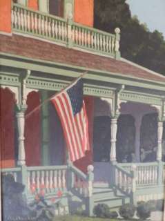   Flag displayed out front. Painted on board and in excellent condition