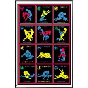  Zodiac Lovers Lamina Framed Poster Print, 25x37