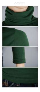 Women Style Turtleneck Elastic Long Sleeve Soft Top (BB_062SFL)  