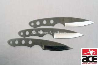 Set 3 Ninja Stealth Silver Throwing Knives w/Nylon Case  