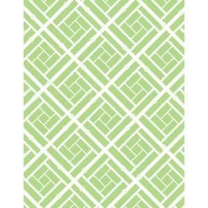   bamboo lattice green designer gift wrap paper