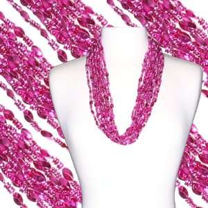  48 in Pink Metallic Twist Carnival Bead 