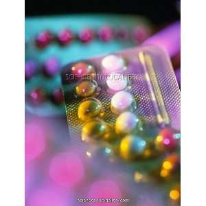 Oral contraceptive pills in packaging Framed Prints