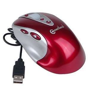  Connectland 10 Button USB Optical Wide Scroll Mouse (Red 