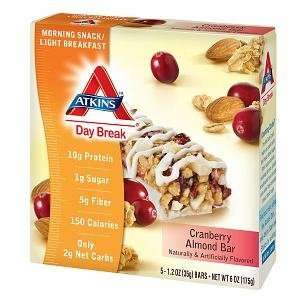 Atkins Day Break Atkins Day Break Bar, Cranberry Almond 5 ct (Quantity 