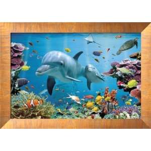  Tropical Underwater Ocean Framed Poster Print, 42x30