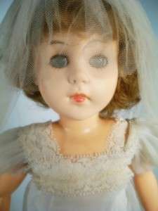 1958 Holiday Art Bride Doll by Valentine Sleep Eyes  