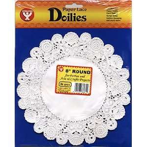    36121 White Round Paper Doilies   12 inch (36) 