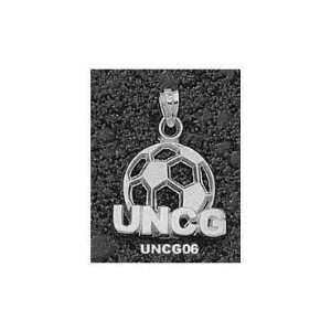   Greensboro Spartans Solid Sterling Silver UNCG Soccerball Pendant