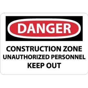  SIGNS CONSTRUCTION ZONE UNAUTHORIZED