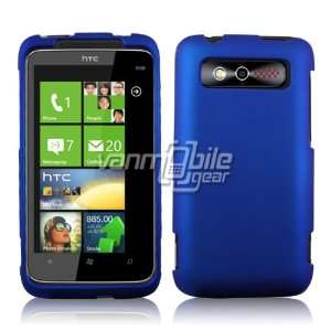  HTC Trophy Case   Blue Hard 2 Pc Rubberized Plastic Cover 