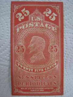25 cents U.S.Postage NEWSPAPER AND PERIODICALS 1863  