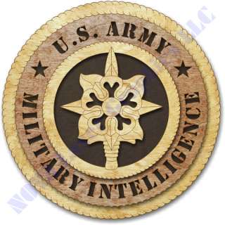 Army Military Intelligence Corps Birch Wall Plaque  