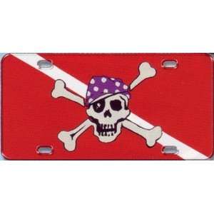  Pirate Dive Flag Metal License Plate