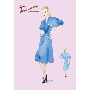  Casual Blue Dress 12x18 Giclee on canvas