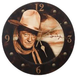  Vandor 15189 John Wayne Cordless Wood Wall Clock 