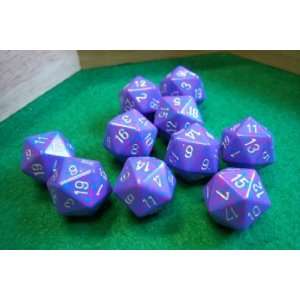  Speckled Silver Tetra 20 Sided Dice Toys & Games