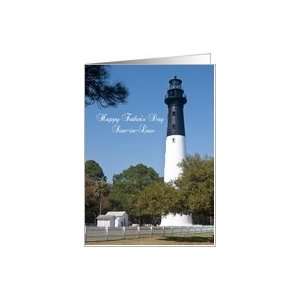  Son in Law Fathers Day, Hunting Island Lighthouse Card 